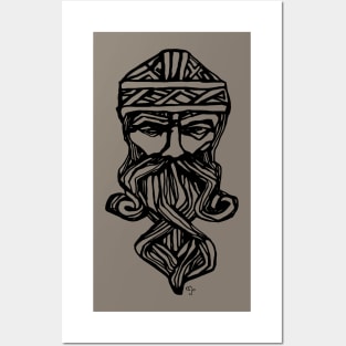 Norse Viking Valhalla Theme (Black) Posters and Art